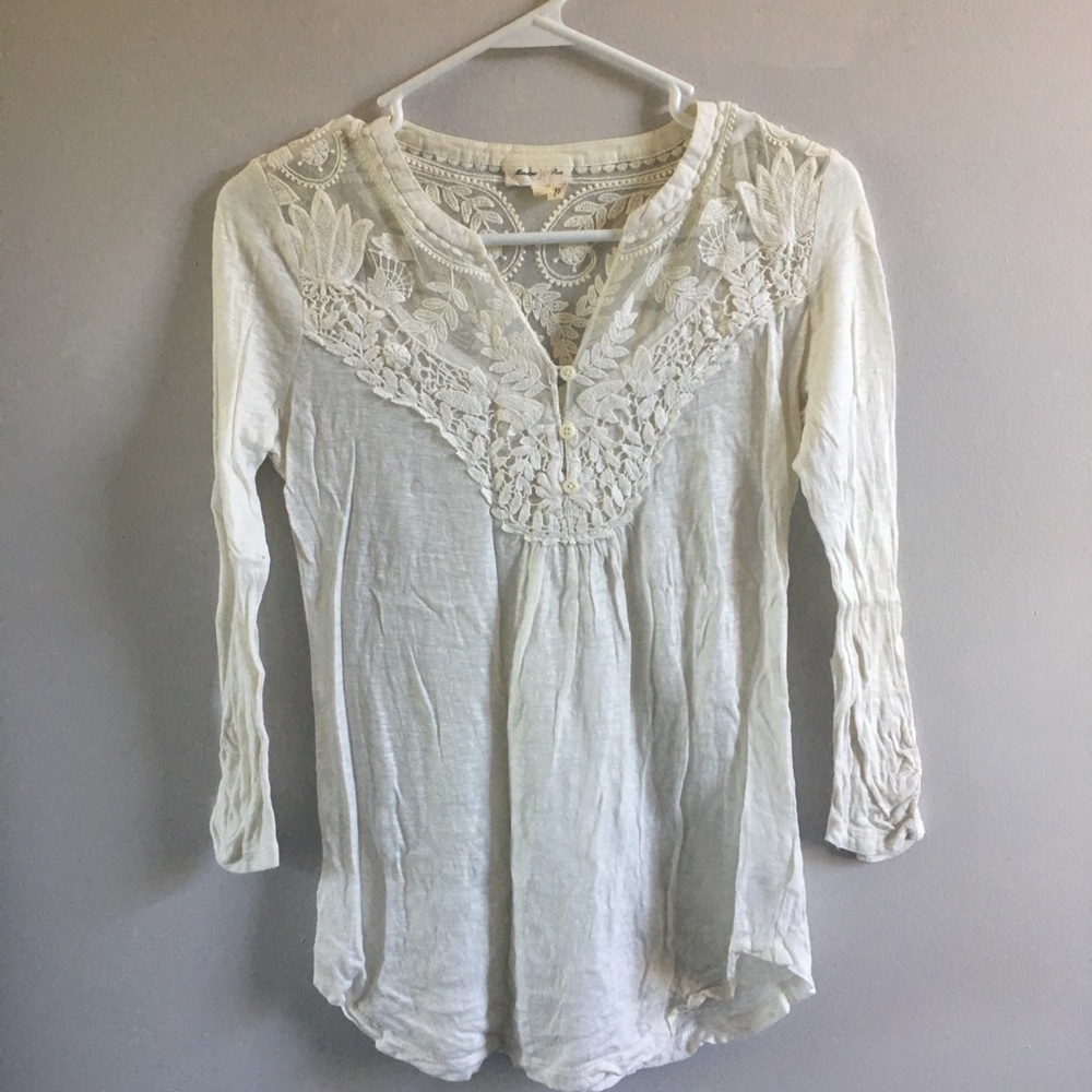 Gorgeous cream shirt from Anthropologie